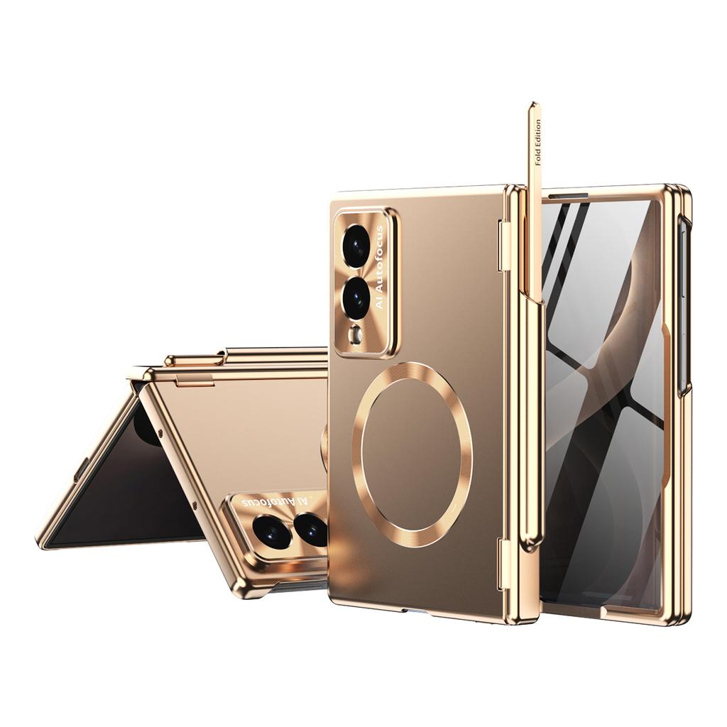 Για Samsung Z Fold 8 Προστασία Ευρείας Άρθρωσης Αντικραδασμικό για Magsafe Λεπτό Κάλυμμα Μαγνητικό Επιμεταλλωμένο Κέλυφος-Φιλμ Ενσωματωμένη Θήκη