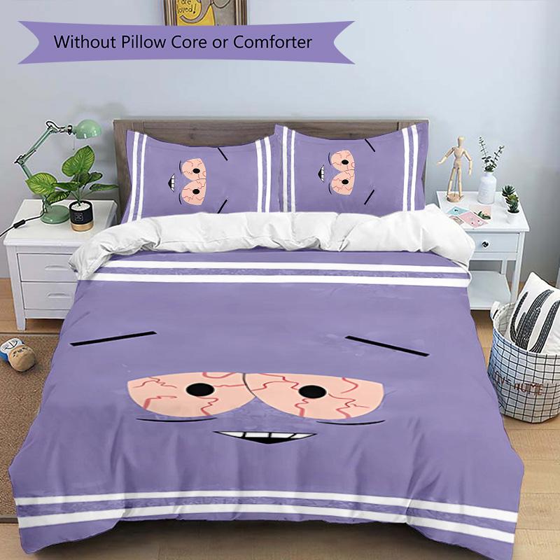 3pcs Towelie pattern bedding set duvet cover set includes duvet cover &pillowcases, perfect all season bedroom decoration & gift