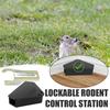 Mouse Bait Station with Key Weather-proof Reusable Keep Children Pets Safe Indoor Outdoor Home Garden Key Required Rat Trap Lure Station