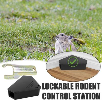 Mouse Bait Station with Key Weather-proof Reusable Keep Children Pets Safe