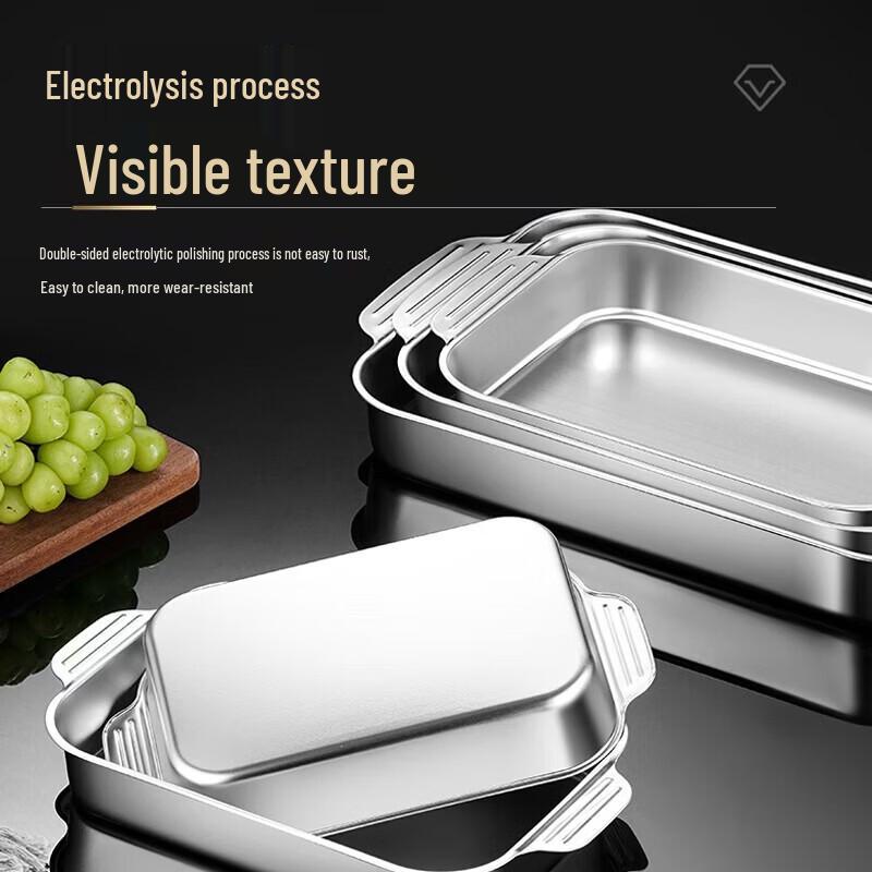 Stainless Steel Deep Oval Serving Tray for Roast Fish & Seafood