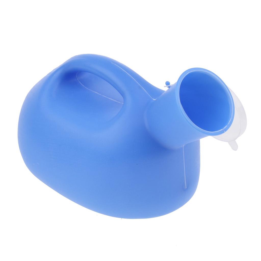 Urinals for Men 2000ml Thick Plastic Mens Bedpan Bottle with Lid - Spill Proof Urinary Bottle Male Urinal Pee Bottle