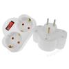EU Extend Socket With ON/OFF Switch 2Pin Germany Standard Grounding Expansion Socket 1 To 1/2/3 Way Port Extension Converter 1