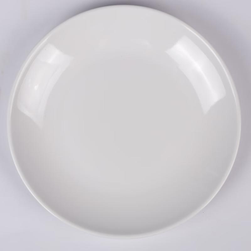 16-inch White Melamine Round Dinner Plate