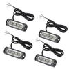 4 szt. 4 diody LED Bursztynowe Światła Stroboskopowe Awaryjne 12V 24V Pomarańczowe Grill Awaryjne Migające
