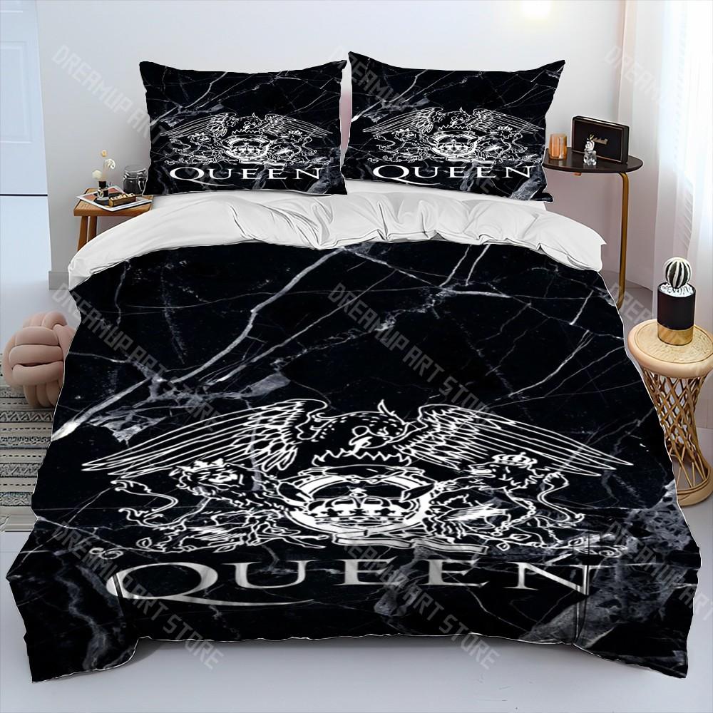 Freddie Mercury Queen-Rock-Band Comforter Bedding Set,Duvet Cover Bed Set Quilt Cover Pillowcase,King Queen Size Bedding Set