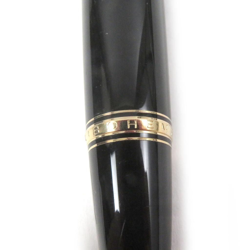 Very Good MONTBLANC Ballpoint pen BOHEME Black Gold Rouge Colored Gemstones mens Used