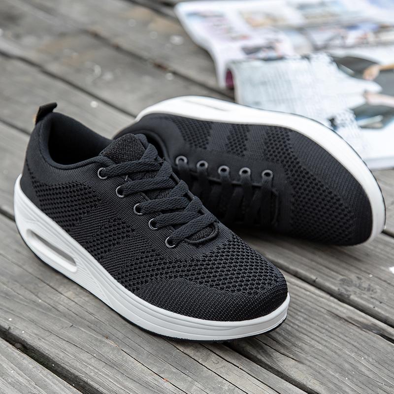 

Женская повседневная обувь, кроссовки для бега, дышащая сетка, легкая обувь для ходьбы, нескользящая, удобная, летняя спортивная обувь 35 чёрный