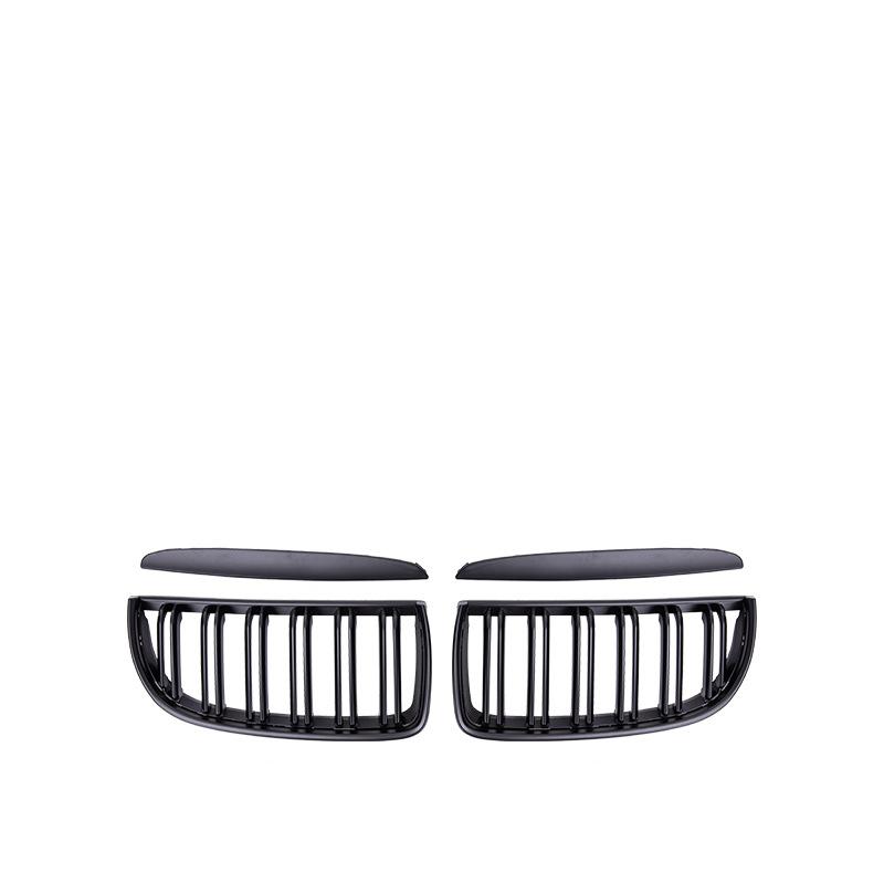 Car Grille Grill Front Kidney Gloss Black Double Slat Hood Grille For BMW E90 E91 Pre-Facelift 2005 2006 2007 2008 Racing Grills