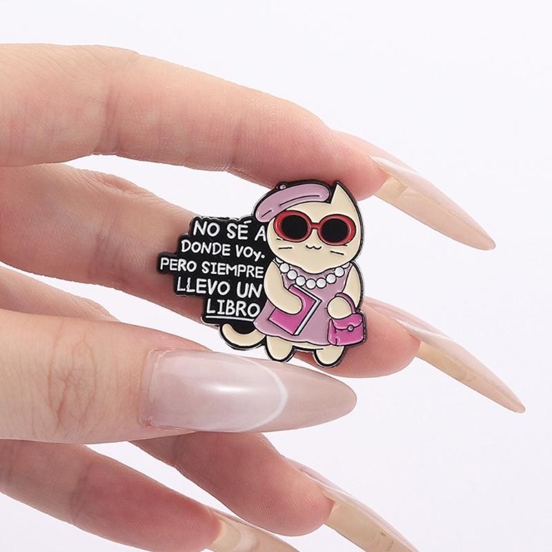Funny Cartoon Cats Pin Elegant Metal Brooch For Jackets Backpacks And Caps Handmade Lapel Badge Accessory
