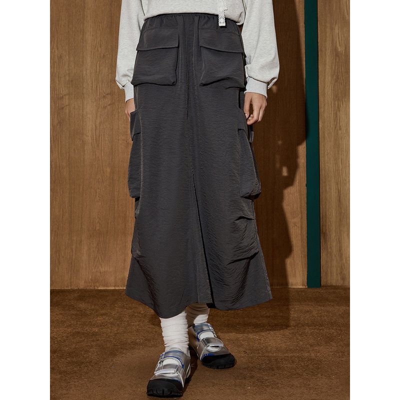 Coolhut Tooling Style Casual Elastic Waist 2025 Fall New Arrival Women's Fashion Loose All-Match Tutu