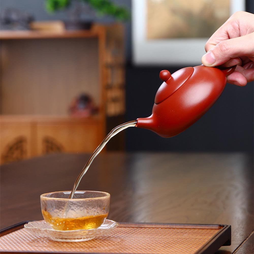 Yixing Zisha Big Red Robe Teapot with Gourd Design - Kung Fu Tea Set