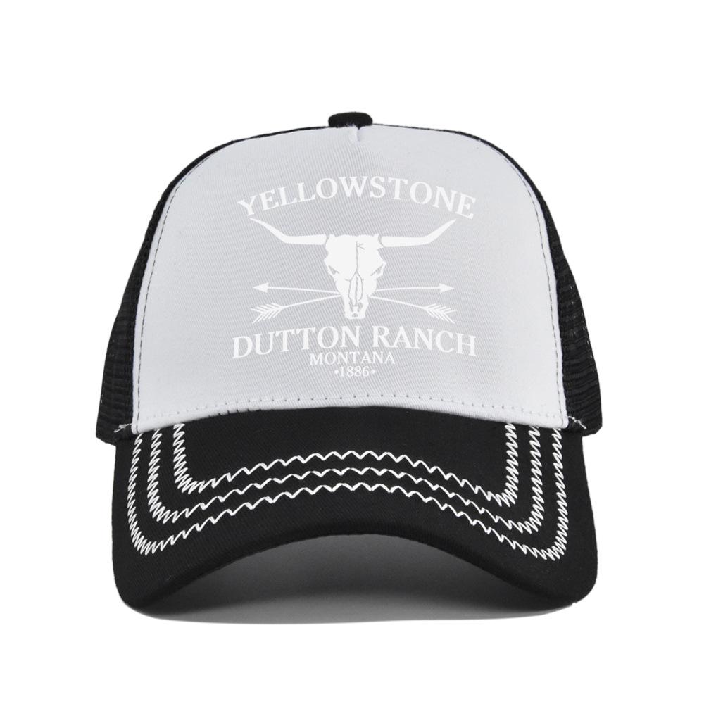 Huangshi Unisex Mesh Baseball Cap - Silk Screen Printed, Washed, Breathable Sun Hat