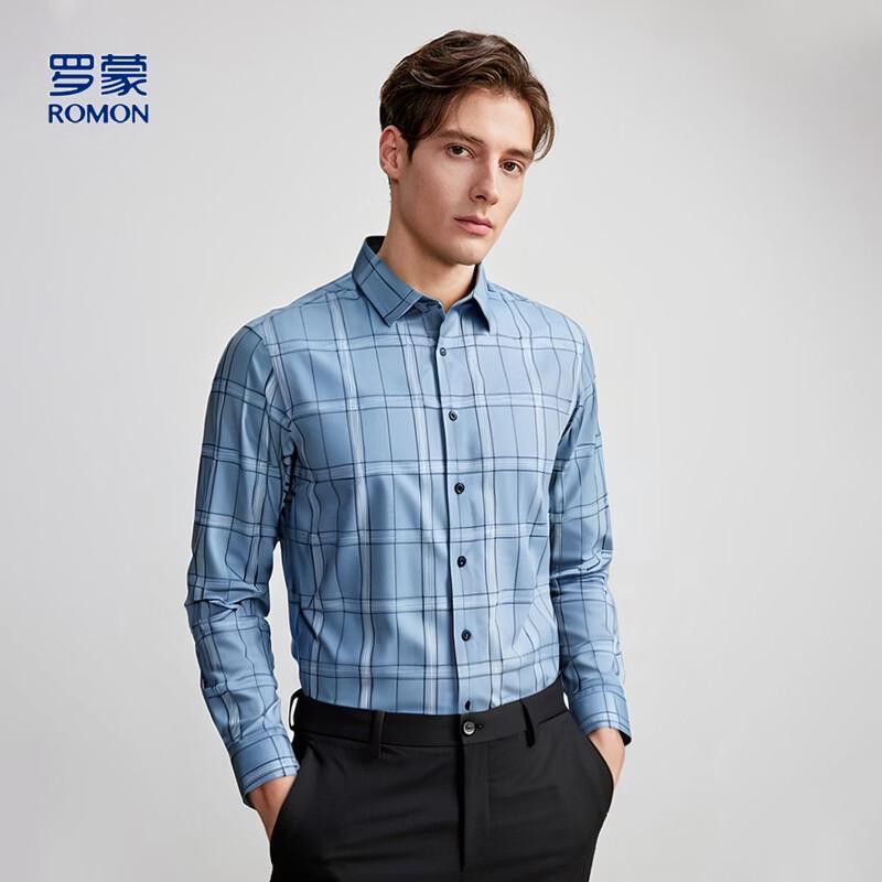 ROMON Men s Business Casual Long-Sleeve Shirt 48