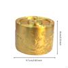 Copper Alloy Tea Tin Canister with Lid Decorative Storage Container Embossed