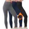 Legíny s fleecovou podšívkou pro ženy Podzim/zima s kapsami S vysokým pasem Sportovní styl Přiléhavé jógové legíny