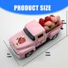 Vintage Classical Strawberry Truck Alloy Decoration Miniature Vehicle Model with Mini Faux Strawberries For Indoor Display Gift