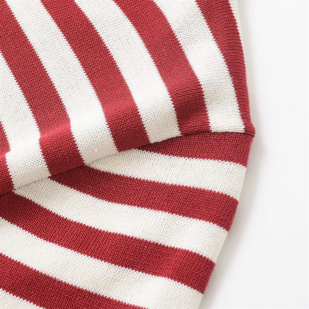 Women's Striped Slim Fit Round Neck Short Sleeve Knit Top - Spring/Summer 2025 Collection