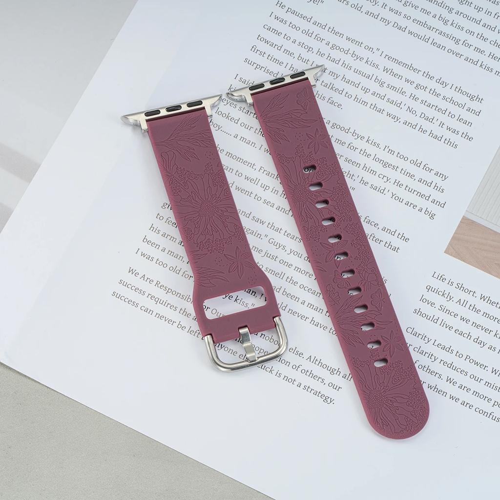 Silicone Strap For Apple Watch 10 46mm 42mm Band For Iwatch Ultra 2 1 49mm 9 8 7 45mm 41mm SE 6 5 4 44mm 40mm 3 2 1 42mm 38mm