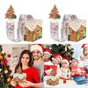 House Gingerbread Man Pattern Paper Gift Box Christmas Celebration Decor Props