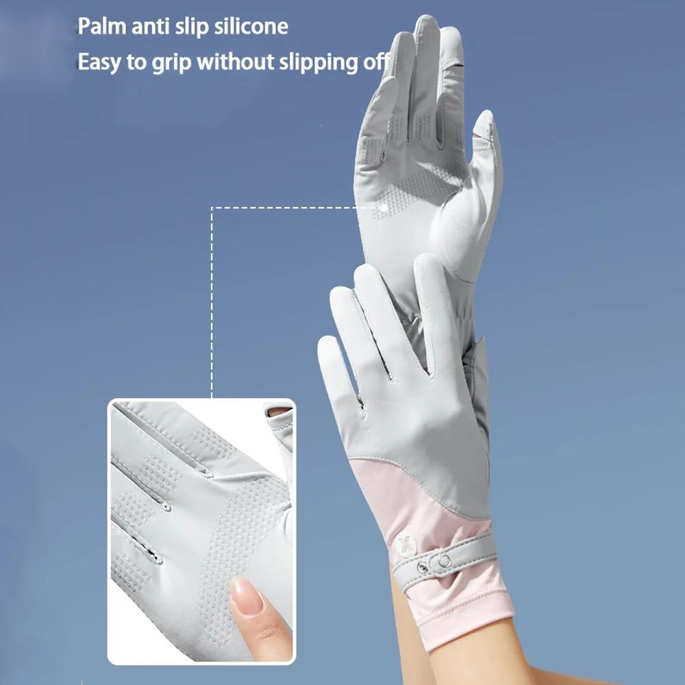 Breathable Women Sunscreen Gloves Anti-UV Summer Driving Mittens Sun Protection Riding Gloves Girl