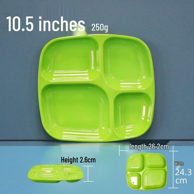 LIJIA FITMENT 10.5-inch Melamine 4-Compartment Divided Meal Tray
