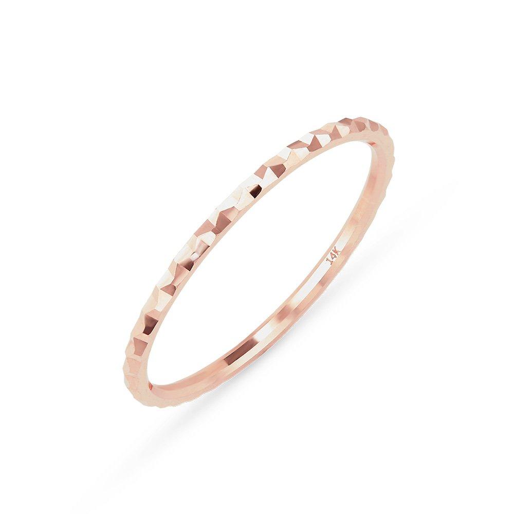 [Dorocy] 14K Hollow Shine Cutting Ring (Size 6-12)