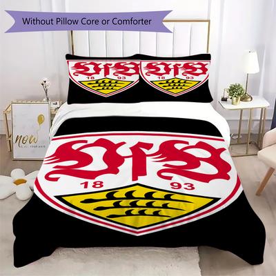Sportverein Darmstadt Pattern Bedding Uilt Set Uilt Cover Pillowcase Home Decoration Birthday Gift (1 * Duvet Cover + 2 * Pillowcase Without Core)176