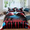 Microfiber Boxing Gloves Athlete Silhouette Queen King Take That Punch Boxing Duvet Cover Sports Games Theme Twin Bedding Set
