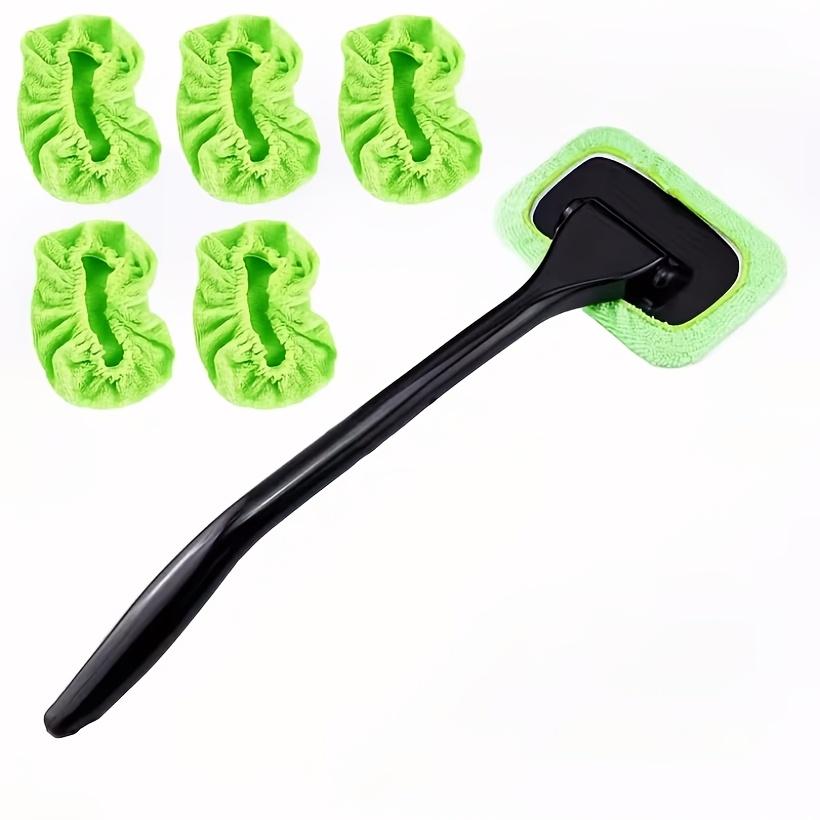 6Pcs, Windshield Cleaning Tools, Car Window Cleaner, Includes 5 Reusable Car Interior Cleaning Pads, Dirty Car Cleaning Brush