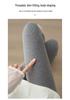 Petite Women's Ribbed Cotton Leggings - Spring/Autumn, High Elasticity, Grey