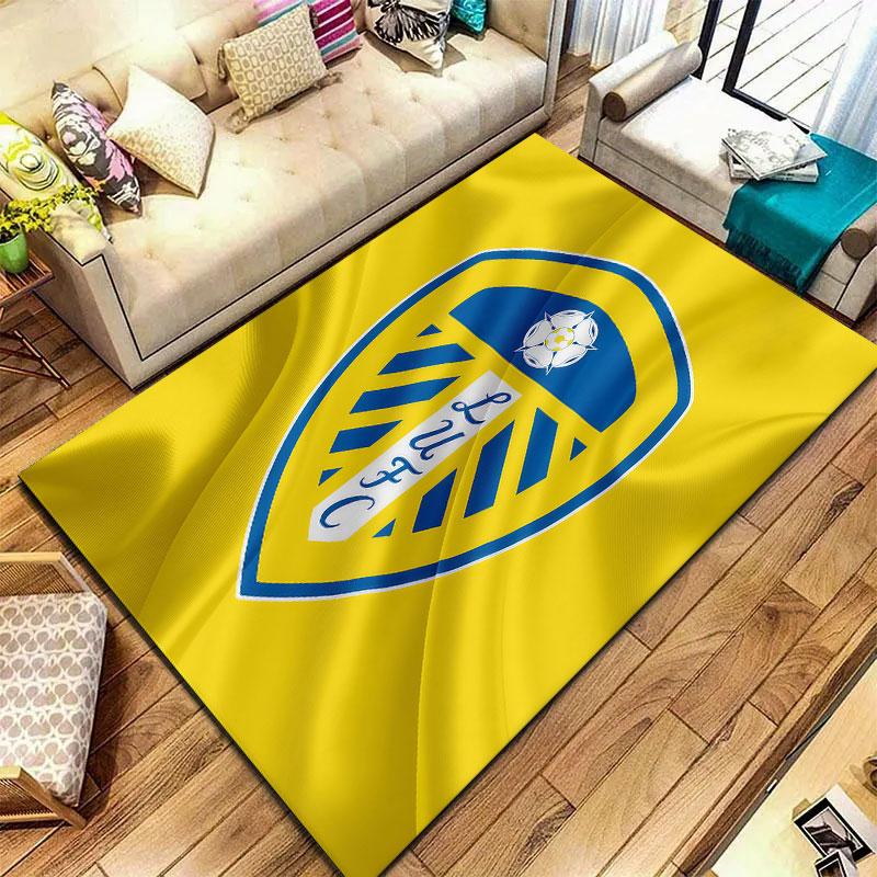 Leeds United Teppich für Wohnzimmer Schlafzimmer Zuhause Sofadekoration, Kinder Spiel rutschfeste Bodenmatte