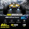 Remote Control Rc Car 50 Or Super Brushless 80km/h Fast Rtr High Speed All Terrain Off Road Radio 4x4 Truck For Adults Kids