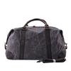 Retro-style Travel Handbag Made of Waxed Waterproof Canvas with Cowhide, Large-capacity Men's Weekend Bag