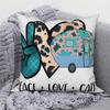 Decorative Cushion Covers Camping Bus Printed Pillow  Home Sofa Throw
