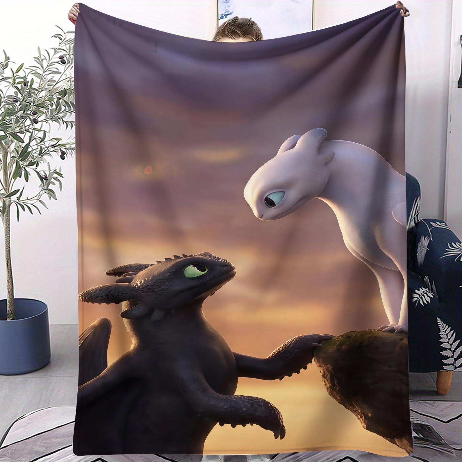 

How To Train Your Dragon Small Cover Blanket Bed Sheet All Season Soft Plush For Bed Bedroom Dorm Sofa Lunch Camping Kids Gift 70x100cm