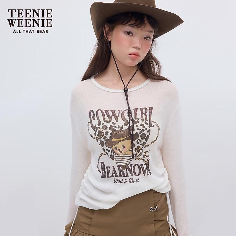 Teenie Weenie Women's Bear Letter Knitted Sweater