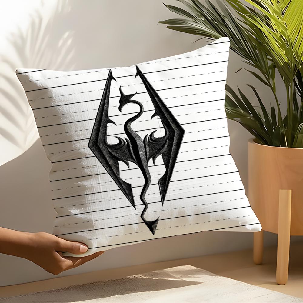 Чехол для подушки The Elder Scrolls V Skyrim Декор для гостиной Льняные наволочки Наволочка для подушки 30X30cm