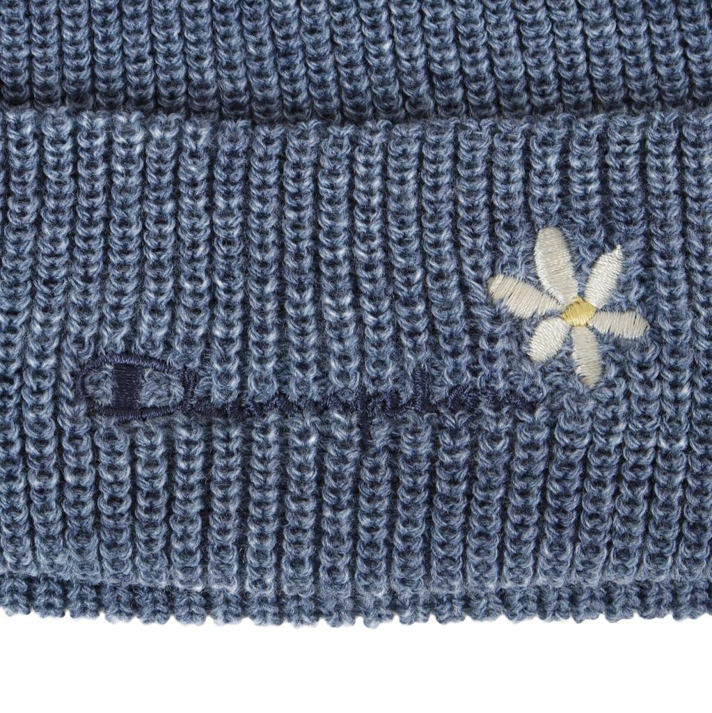 Champion Knit Cap with Flower Logo, Blue, 492-1024