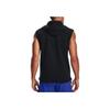 Under Armour Project Rock Graphic Print Fleece Sleeveless Hoodie Basketball Vest Men Tops Black 1367034-001