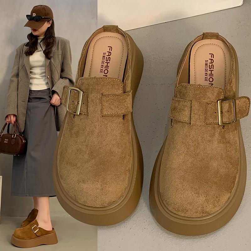 Fashion 2025 NEW Retro Thick Bottom Platform Women's Fashionable Simple and High-quality Casual Shoes Summer Rubber Sole
