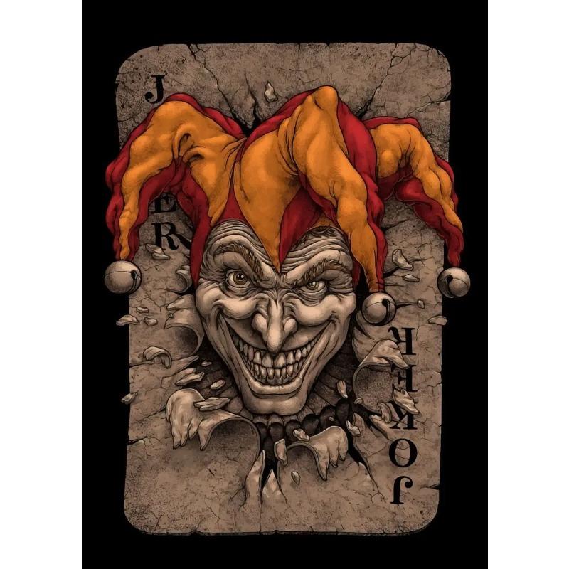 Playing Cards Canvas Painting Fire Skull Card Poster Print Poker for Living Room Wall Art Home Decor