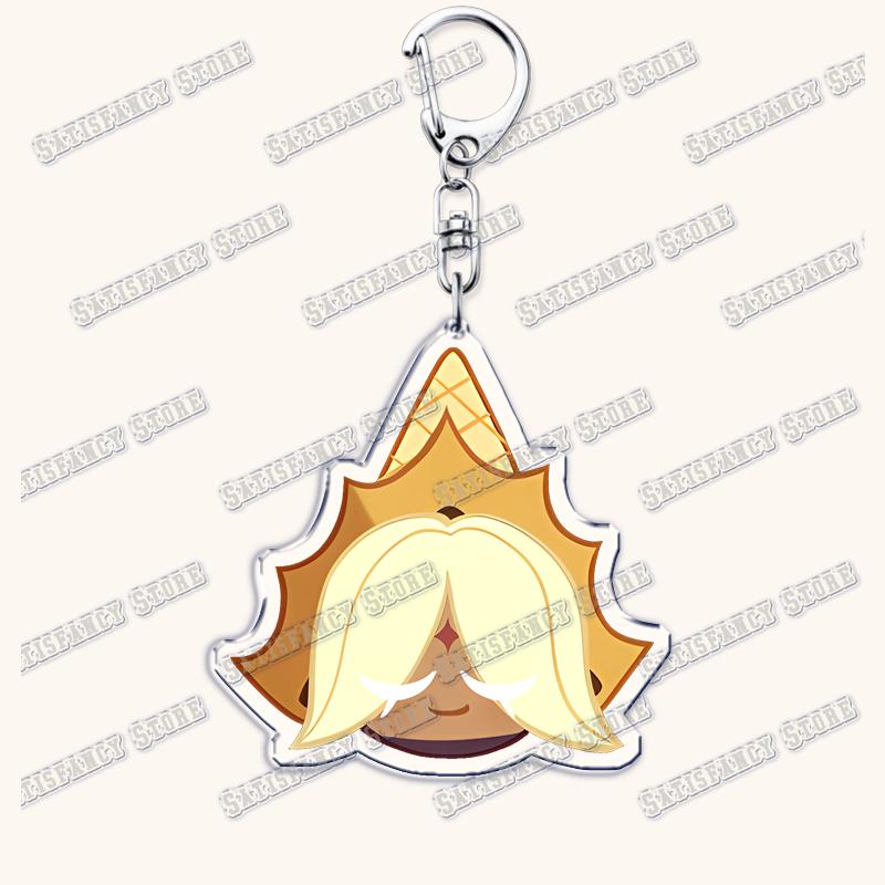 Süße Game Cookie Chibis Schlüsselanhänger für Accessoires Tasche Schatten Milch Reine Vanille Granatapfel Schlüsselringe Schmuck Fans Freunde Geschenke