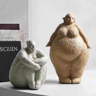 Creative Fat Woman Sculpture Decoration Hotel Sales Office Model Room Bookshelf Decoration Abstract Art Character Decoration
