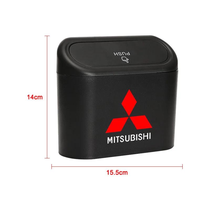 1Pcs Car Interior Storage Case Trash Bin For Mitsubishi Outlander Lancer 10 9 ASX RALLIART Eclipse L200 Pajero Auto Accessories RP4