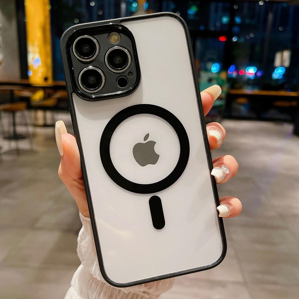 The IPhone16's Fine-hole Acrylic Frosted Case Is Suitable for The Apple 15 Magnetic Phone Case 14promax and Is Shock-resistant