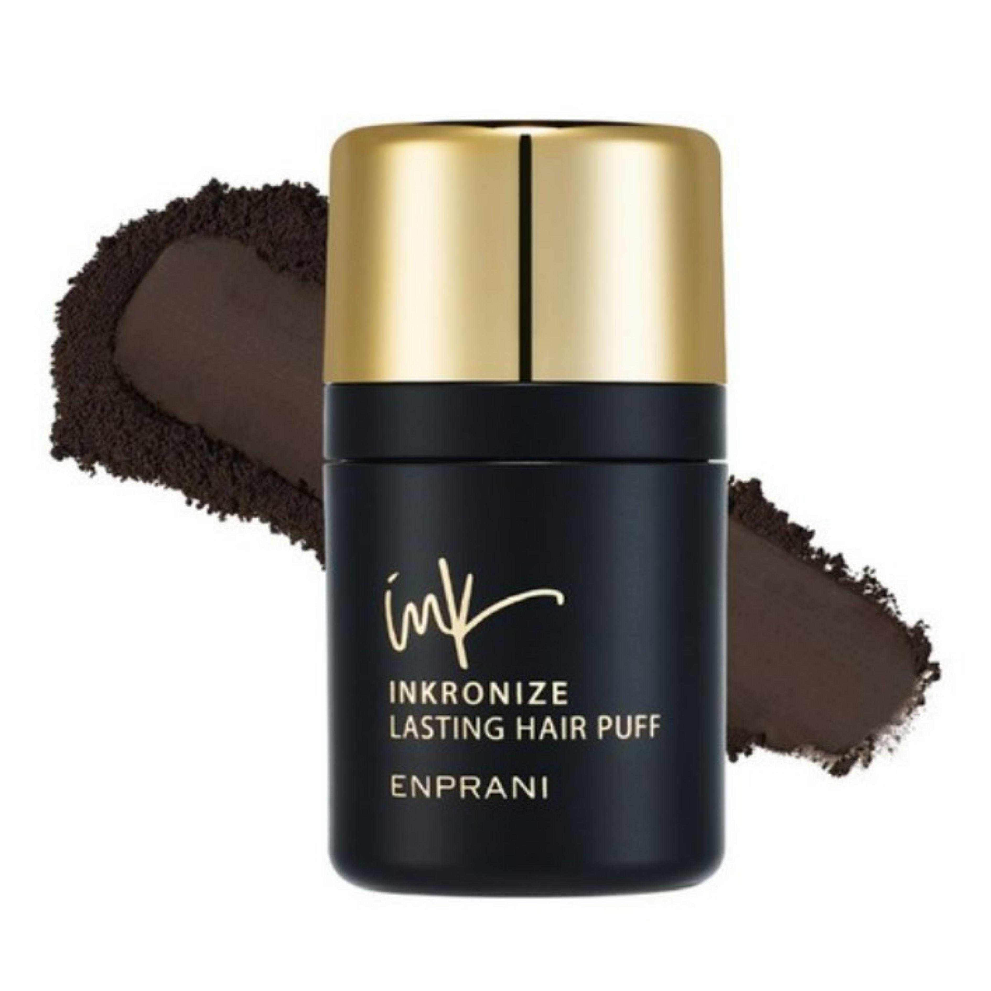 Enprani Inkronize Lasting Hair Puff 7g 01 Dark Brown Korean Hairline Coverage Powder