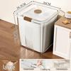 Rotatable Household Rice and Grain Storage Box: Insect & Moisture-Proof, Sealed, Compartmented Bucket