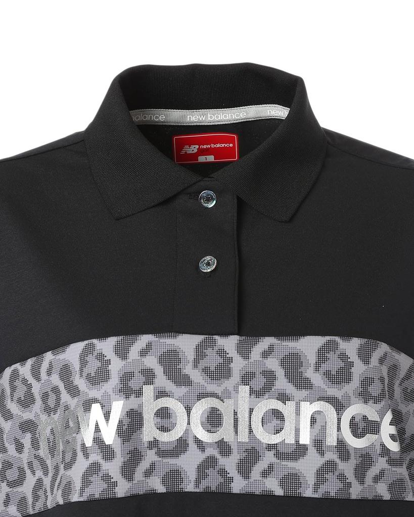 New Balance Short Sleeve Big Polo Shirt Quick Cool to the Size 1 Women's (Moisture Wicking, Drying, Touch) / 012-5160503 010_Black, [M]
