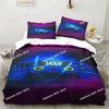 Set Copripiumino Gaming Decorazione Stanza dei Giochi Ragazzi ragazzi Adolescenti Copripiumino Videogioco Set Biancheria da Letto Singolo Let's Play Copripiumino Set da Letto